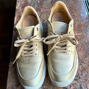Geox gold leather sneakers